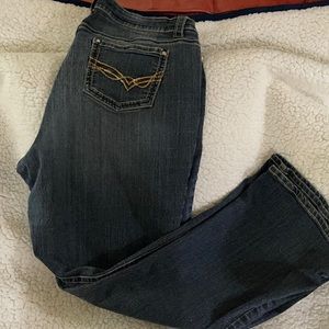 Embellished Front & Back Distressed Jeans